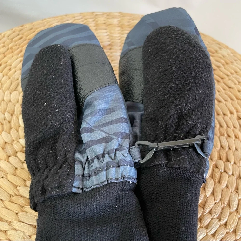 Obermeyer Black Striped Small Kids Mittens Size M